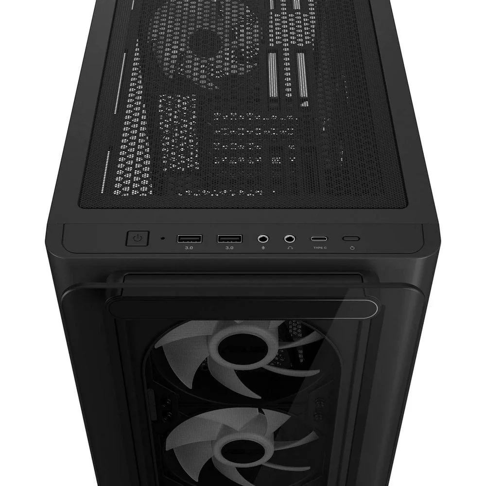 Верхняя панель корпуса Asus A23 Plus с пылевым фильтром и разъемами USB и Type-C