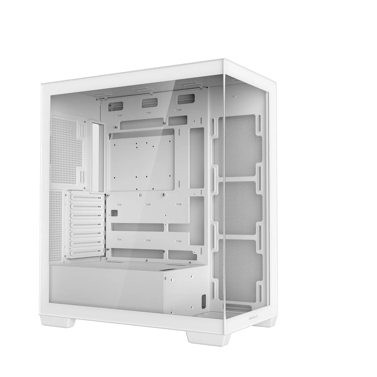 Белый компьютерный корпус DeepCool CG580 White с прозрачным стеклянным углом