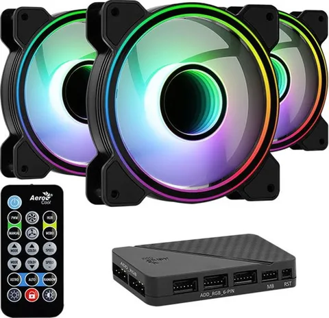Набор вентиляторов (3pcs Pack) AeroCool Mirage 12 ARGB Pro, 120mm (ACF3-MR10227.11)