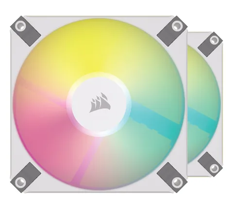 Набор вентиляторов (2pcs Pack) Corsair iCUE AF120 RGB Slim White Dual Fan Kit, 120mm (CO-9050165-WW)