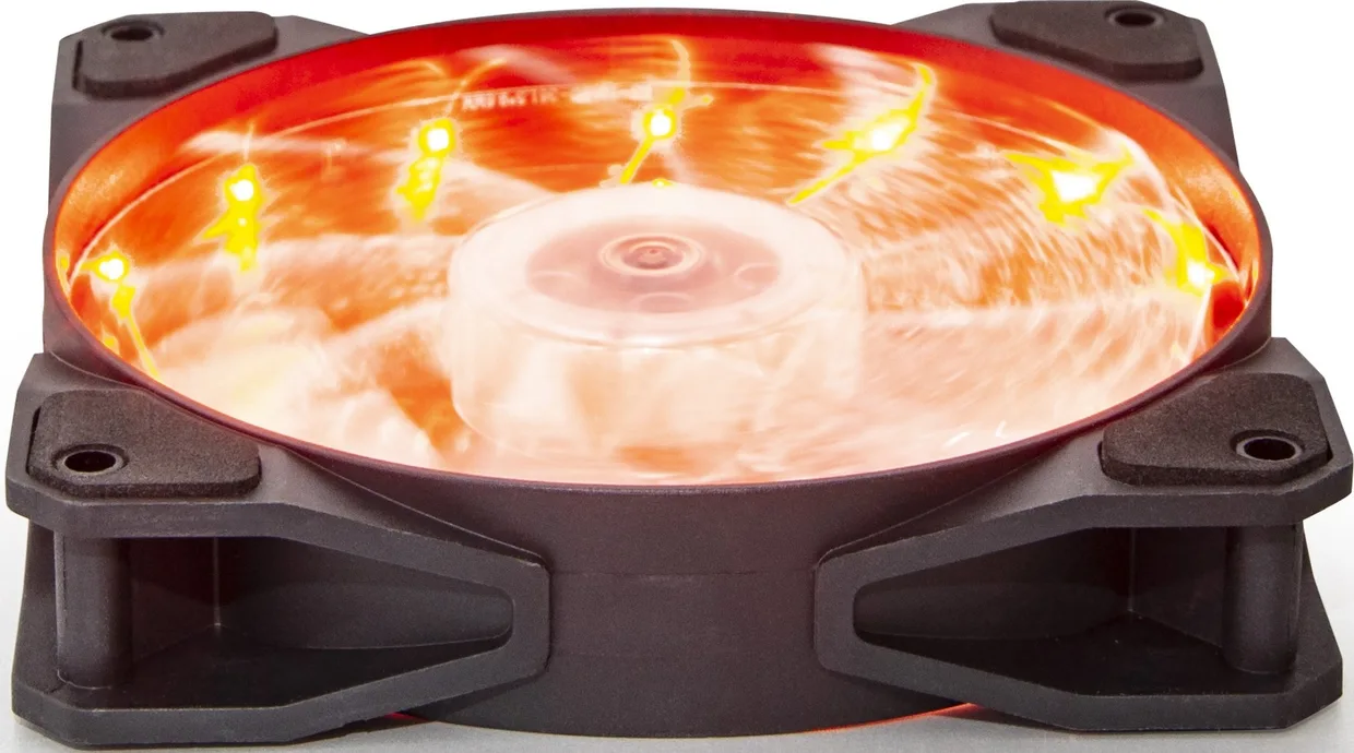 Вентилятор для корпуса Frime Iris LED Fan 15LED Orange, 120mm (FLF-HB120O15) — фото 2