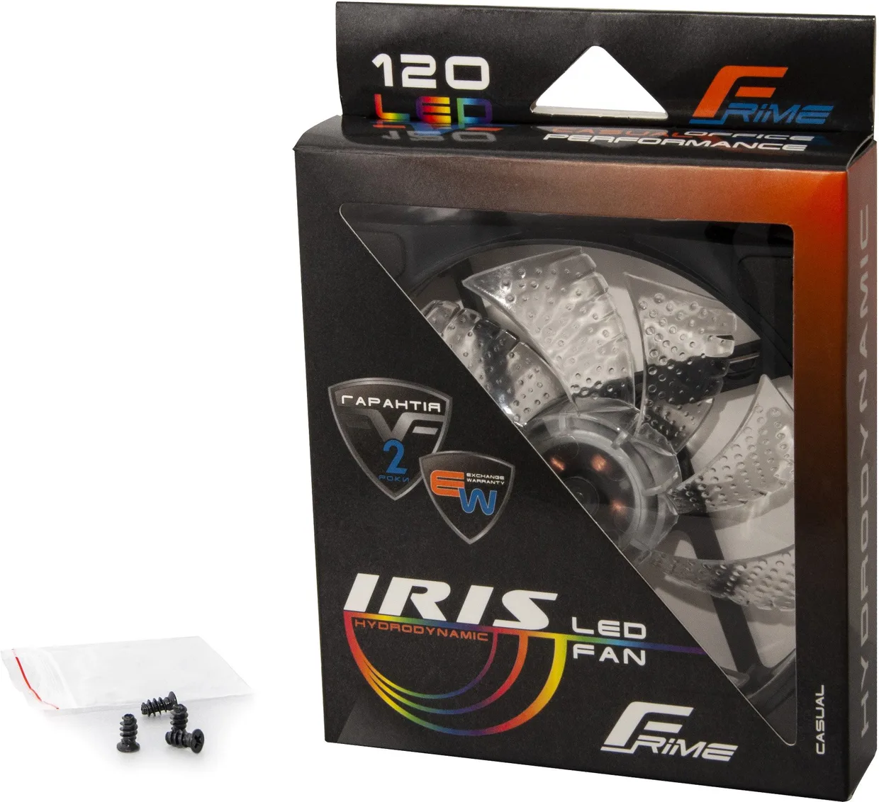 Вентилятор для корпуса Frime Iris LED Fan 15LED Orange, 120mm (FLF-HB120O15) — фото 3