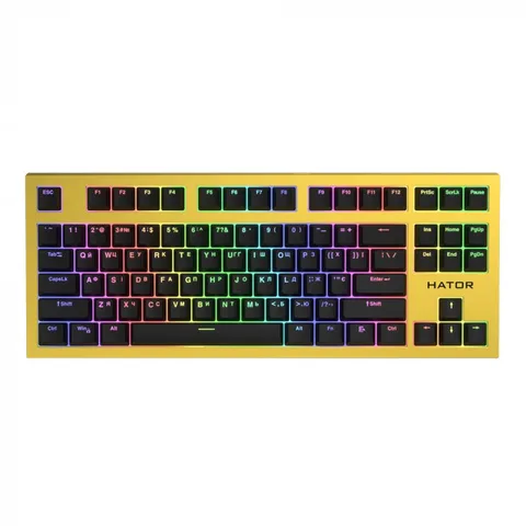 Клавиатура беспроводная Hator Skyfall TKL Pro Wireless Yellow (HTK-668)