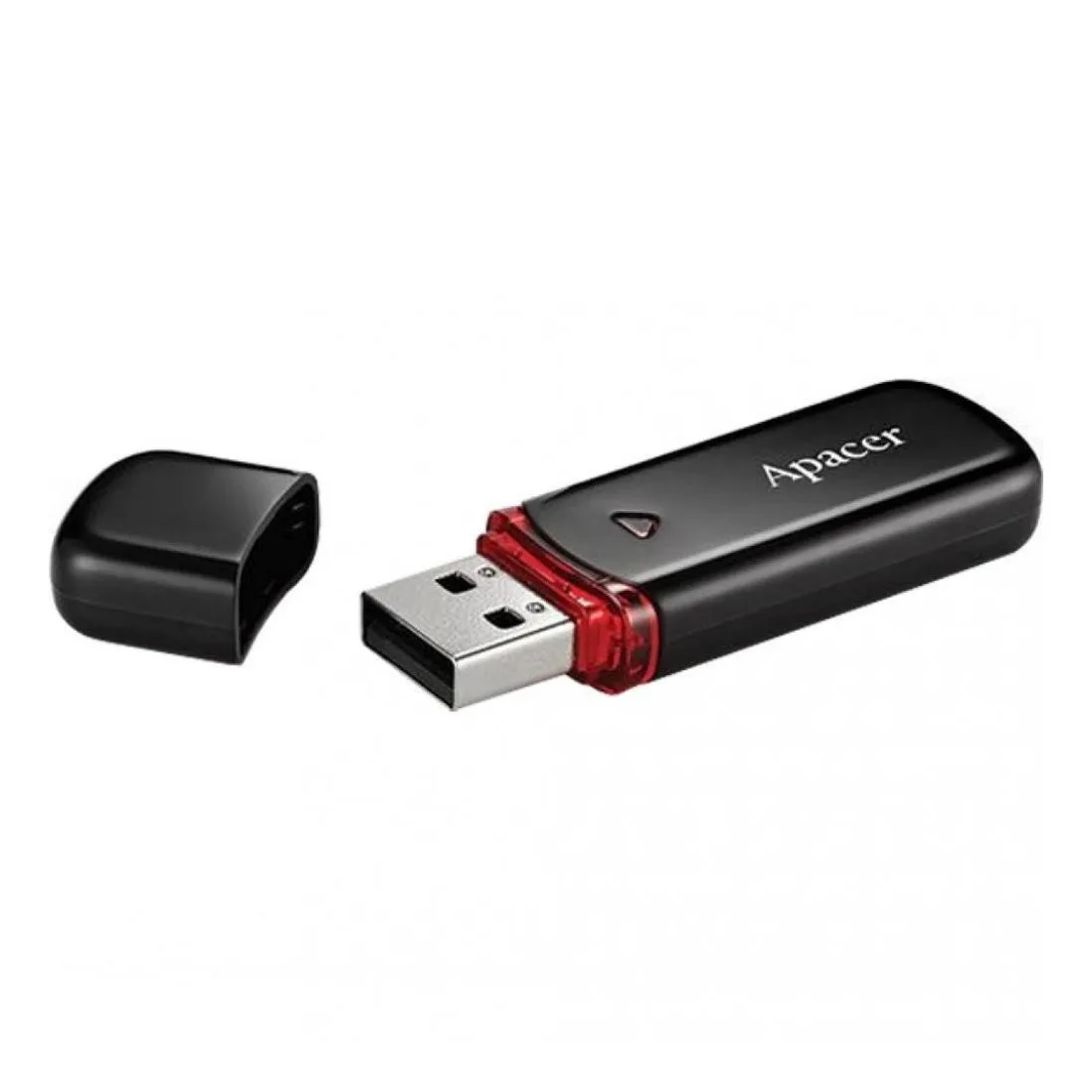 Флеш-накопичувач Apacer AH333 зі знятим ковпачком і відкритим роз’ємом USB-A