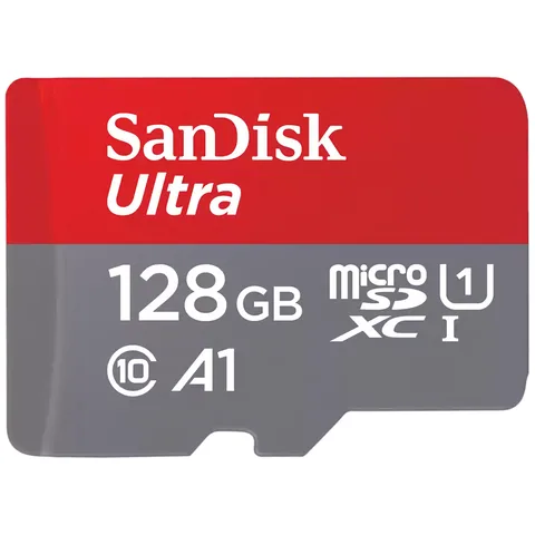 Карта пам'яті SanDisk Ultra microSDXC 128GB (UHS-I U1) 140MB/s Class 10 A1 (SDSQUAB-128G-GN6MA) + SD Adapter