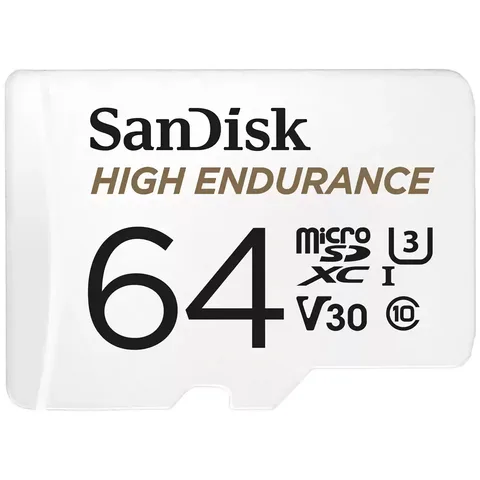 Карта пам'яті SanDisk High Endurance microSDXC 64GB (UHS-I U3) W-40MB/s, R-100MB/s Class 10 V30 (SDSQQNR-064G-GN6IA) + SD Adapter
