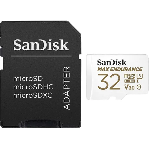 Карта пам'яті SanDisk Max Endurance microSDHC 32GB (UHS-I U3) W-40MB/s, R-100MB/s Class 10 V30 (SDSQQVR-032G-GN6IA) + SD Adapter