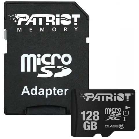 Карта пам'яті Patriot LX Series microSDXC 128GB (UHS-I U1) 80 MB/s Class 10 (PSF128GMCSDXC10) + SD Adapter
