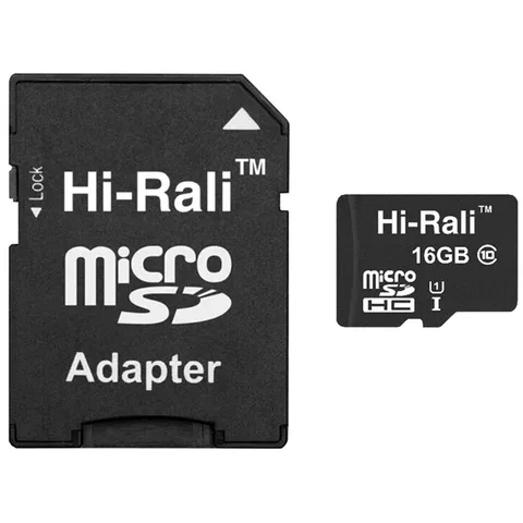 Карта пам'яті Hi-Rali microSDHC 16GB (UHS-I U1) Class 10 (HI-16GBSD10U1-01) + SD Adapter