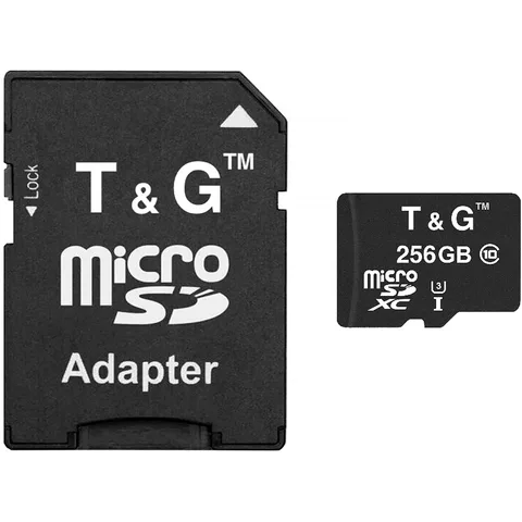 Карта пам'яті T&G microSDXC 256GB (UHS-I U3) R-100 MB/s Class 10 (TG-256GBSD10U3-01) + SD Adapter