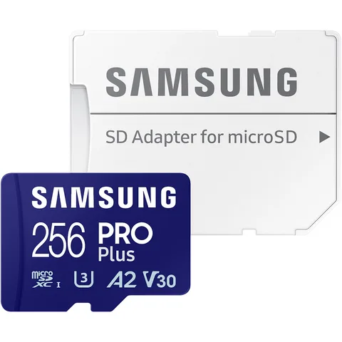 Карта пам'яті Samsung PRO Plus 2023 microSDXC 256GB (UHS-I U3) W-130 MB/s, R-180 MB/s Class 10 A2 V30 (MB-MD256SA) + SD Adapter