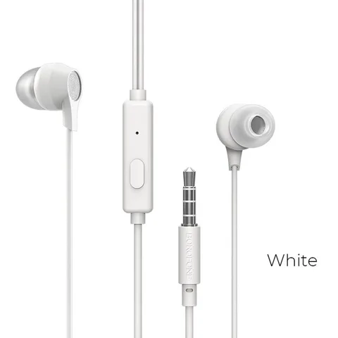 Наушники BOROFONE BM28 Tender sound universal earphones with mic White (BM28W)