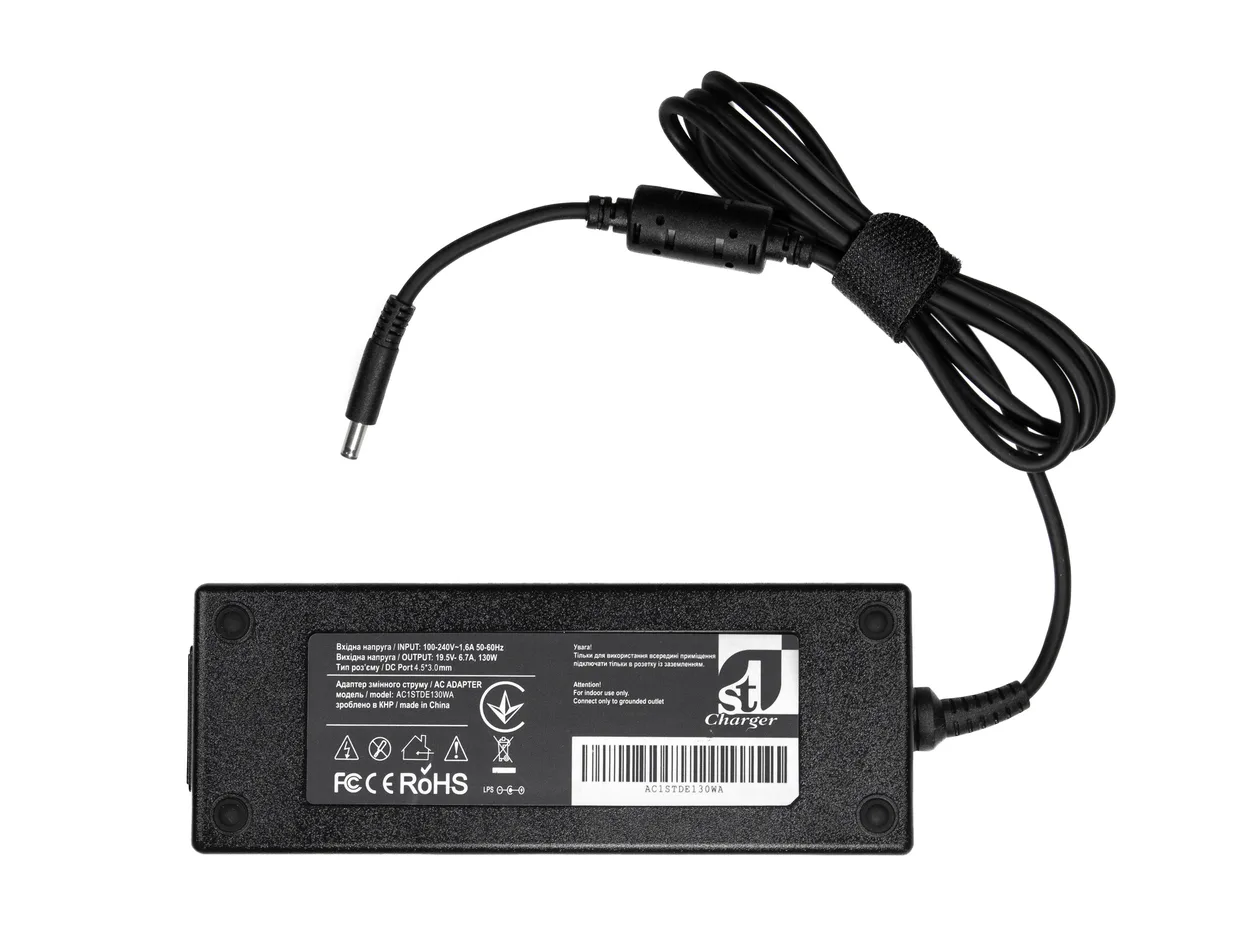 Блок питания для ноутбука Dell 1StCharger 19.5V 6.7A 130W 4.5 x 3 mm (AC1STDE130WA)
