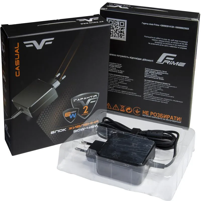 Блок питания для ноутбука Dell Frime 19.5V 2.31A 45W 4.5 x 3.0 mm (FWM19.5V2.31A45W_DE4530) — фото 2