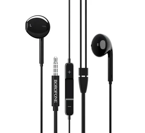 Наушники BOROFONE BM30 Max Acoustic wire control earphones with mic Black (BM30MB)