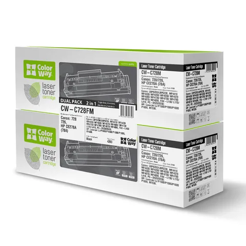 Картридж ColorWay Canon 728/HP CE278A Universal Dual Pack (CW-C728FM)