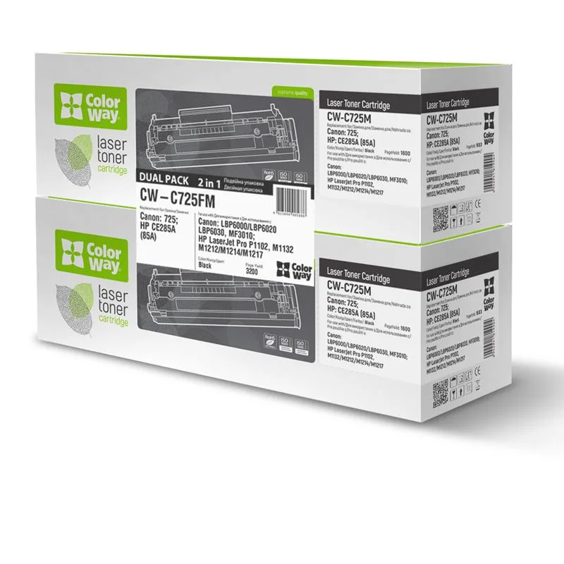 Картридж ColorWay HP CE285A/CANON 725 Dual Pack (CW-C725FM) — фото 2