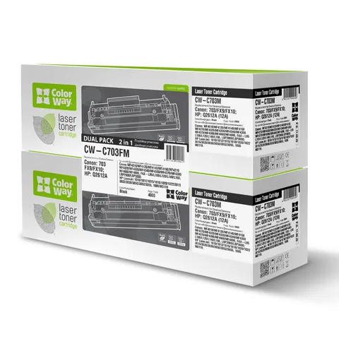 Картридж ColorWay Canon 703/FX10/Q2612A Double Pack (CW-C703FM)