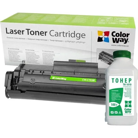 Картридж ColorWay HP LJ Q2612A/Canon FX-10 Universal (CW-HQ2612/TH-1010) + Тонер (TH-1010) 3 x 100г