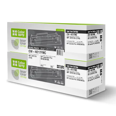 Картридж ColorWay HP CF217A Black Dual Pack (CW-H217FMC) с чипом