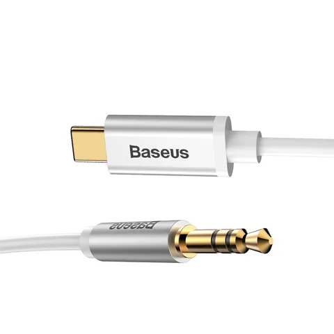 Кабель Baseus Yiven Type-C male To 3.5 male Audio Cable M01 (CAM01-02) Silver+Black