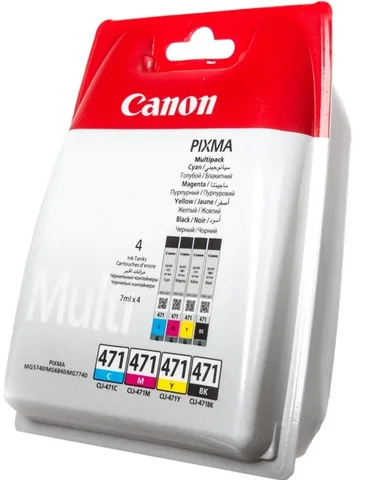 Набор картриджей Canon CLI-471 B/C/M/Y MultiPack (0401C004)