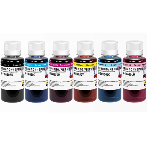 Комплект чернил ColorWay Epson TX650 6 x 100 мл BK/C/LC/LM/M/Y (CW-EW650SET01)