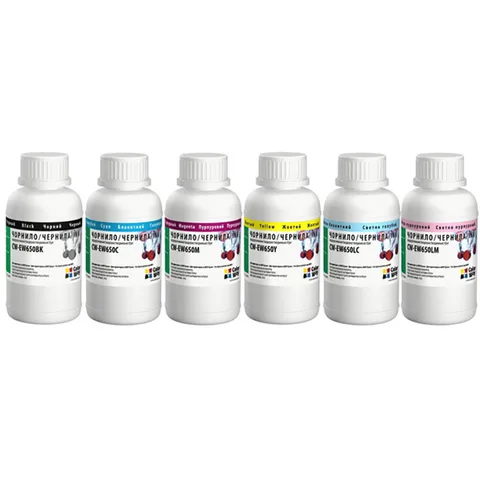Комплект чернил ColorWay Epson TX650 6 x 200 мл BK/C/LC/LM/M/Y (CW-EW650SET02)
