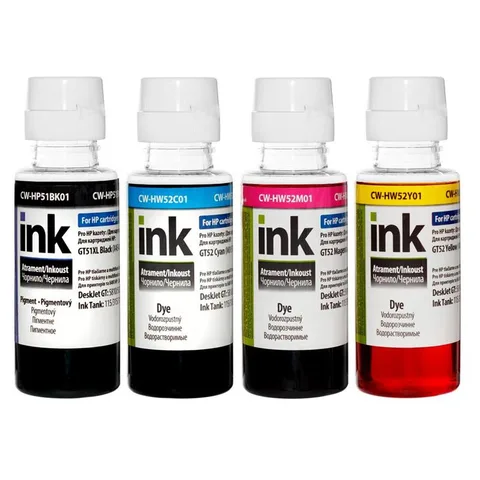 Комплект чернил ColorWay HP Ink Tank 115/315/415 4 x 100 мл BK/C/M/Y (CW-HP51/HW52SET01)