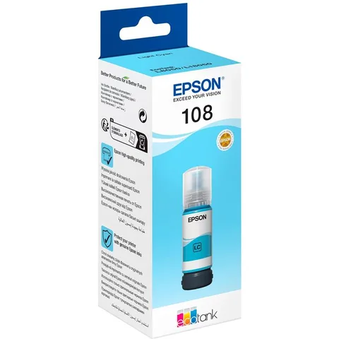 Чернила Epson 108 70 мл Light Cyan (C13T09C54A)