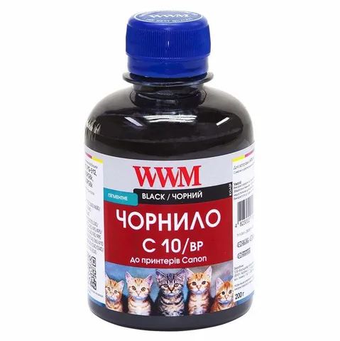 Чернила WWM Canon PG510/512/PGI520Bk/PGI425PGBk 200 мл Black Pigmented (C10/BP)
