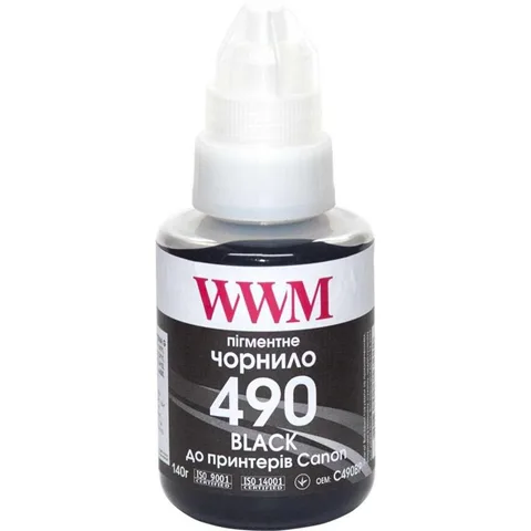 Чернила WWM Canon GI-490 140 мл Black Pigmented (C490BP)