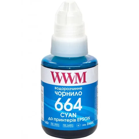 Чернила WWM Epson L110/L210/L300 140 мл Cyan (E664C)