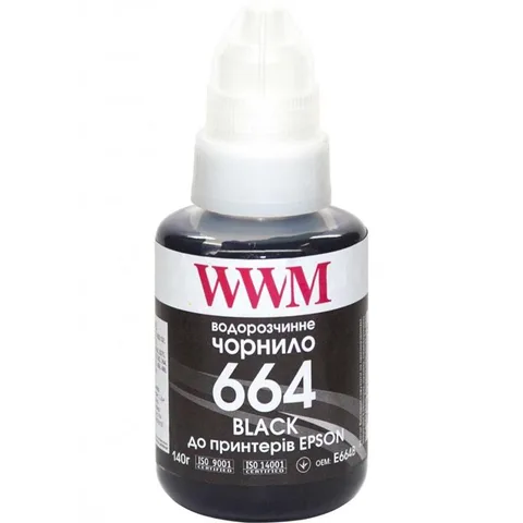 Чернила WWM Epson L110/L210/L300 140 мл Black (E664B)