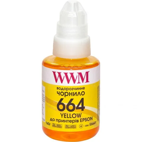 Чернила WWM Epson L110/L210/L300 140 мл Yellow (E664Y)