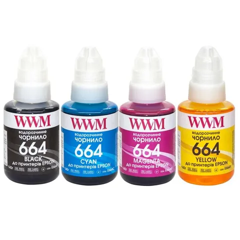 Комплект чернил WWM Epson L110/L210/L300 4 x 140 мл B/C/M/Y (E664SET4)