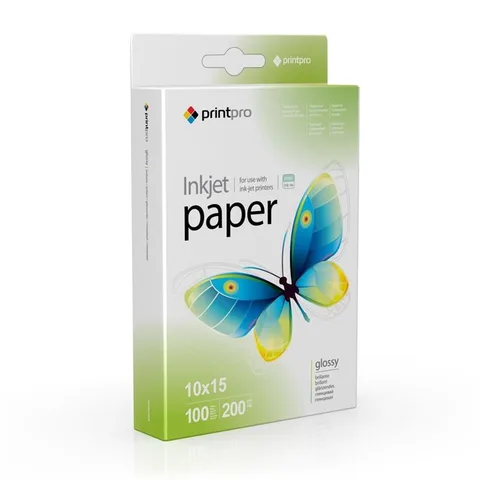 Фотобумага PrintPro глянцевая 200г/м2 10x15 см 100 л (PGE2001004R)