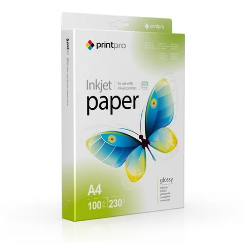 Фотобумага PrintPro глянцевая 230г/м2 A4 100 л (PGE230100A4)