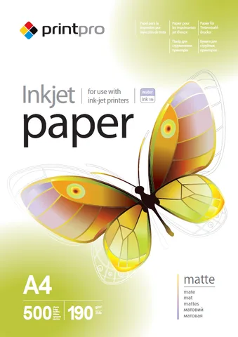 Фотопапір PrintPro матовий 190г/м2 A4 500 арк (PME190500A4)