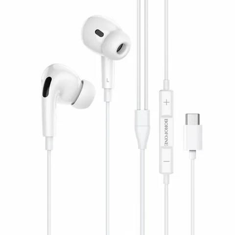 Наушники BOROFONE BM30 Pro Original series earphones for Type-C White (BM30PCW)