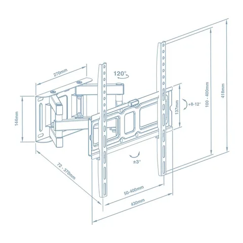 Кронштейн Walfix R-414B (VESA400x400)