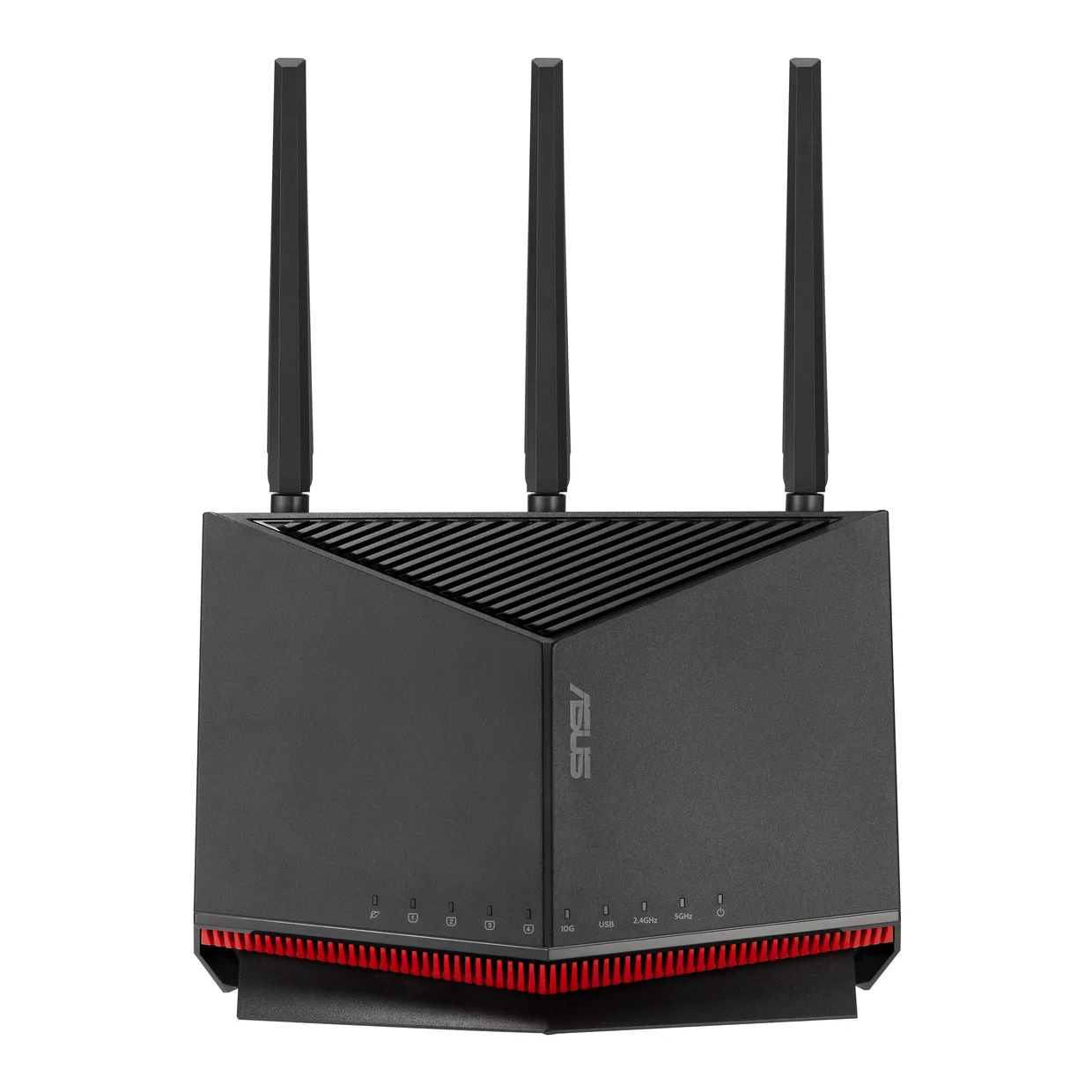 Беспроводной маршрутизатор Asus RT-BE86U черного цвета с тремя антеннами