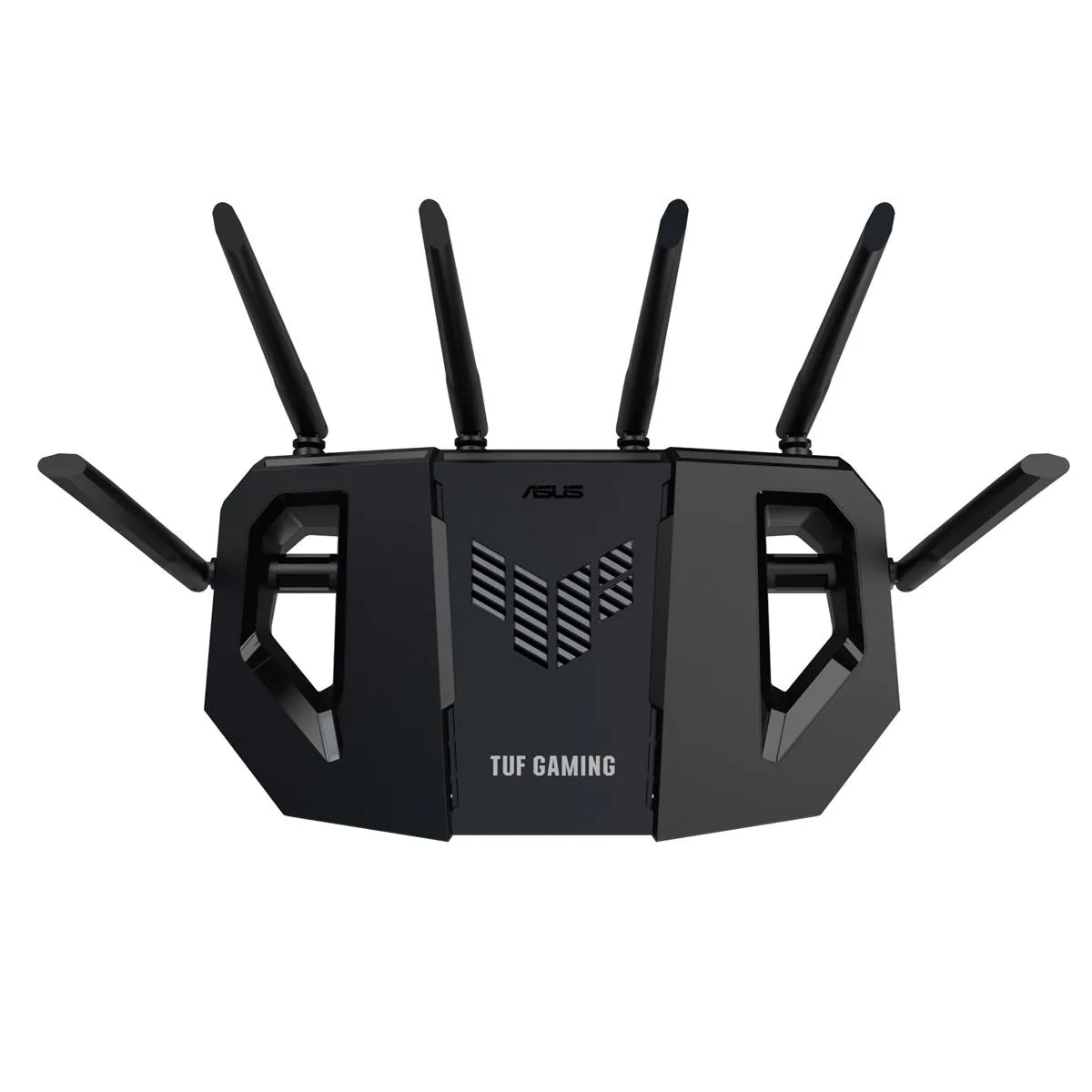 Маршрутизатор Asus TUF Gaming BE6500 черного цвета, вид сверху