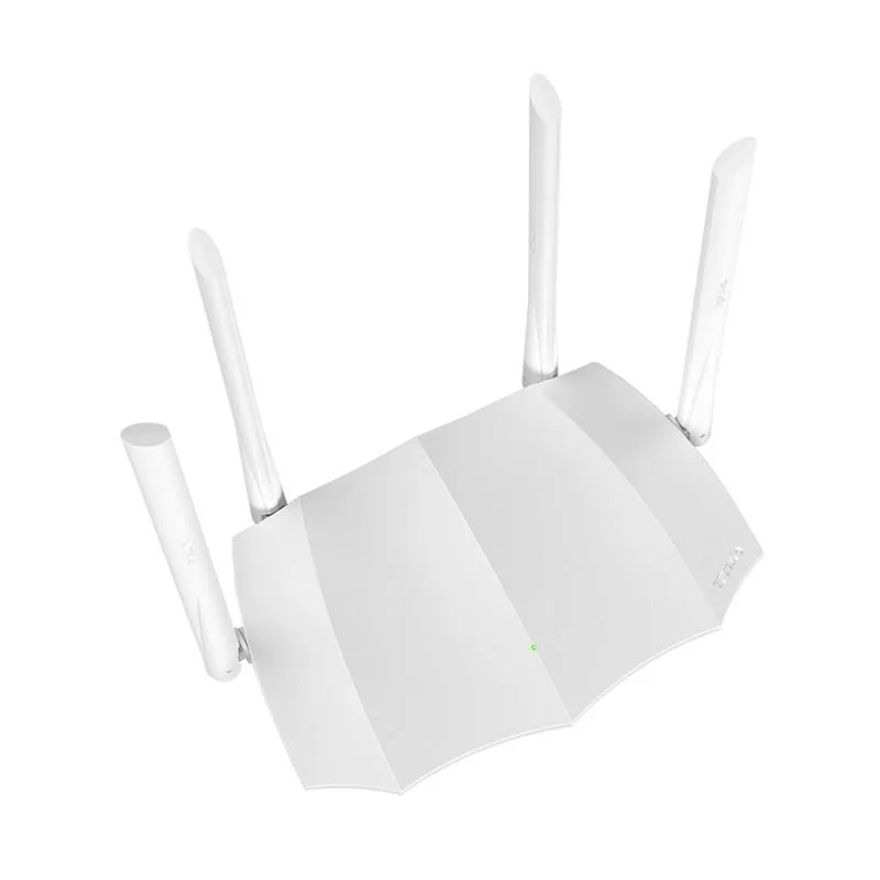 Бездротовий маршрутизатор Tenda AC5 V3 білого кольору, вигляд зверху під кутом