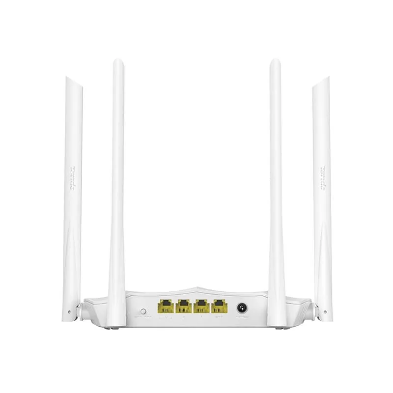 Задня панель з портами маршрутизатора Tenda AC5 V3 білого кольору