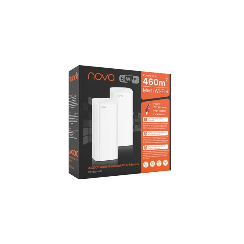 Фірмова упаковка комплекту Wi-Fi Mesh системи Tenda nova MX12