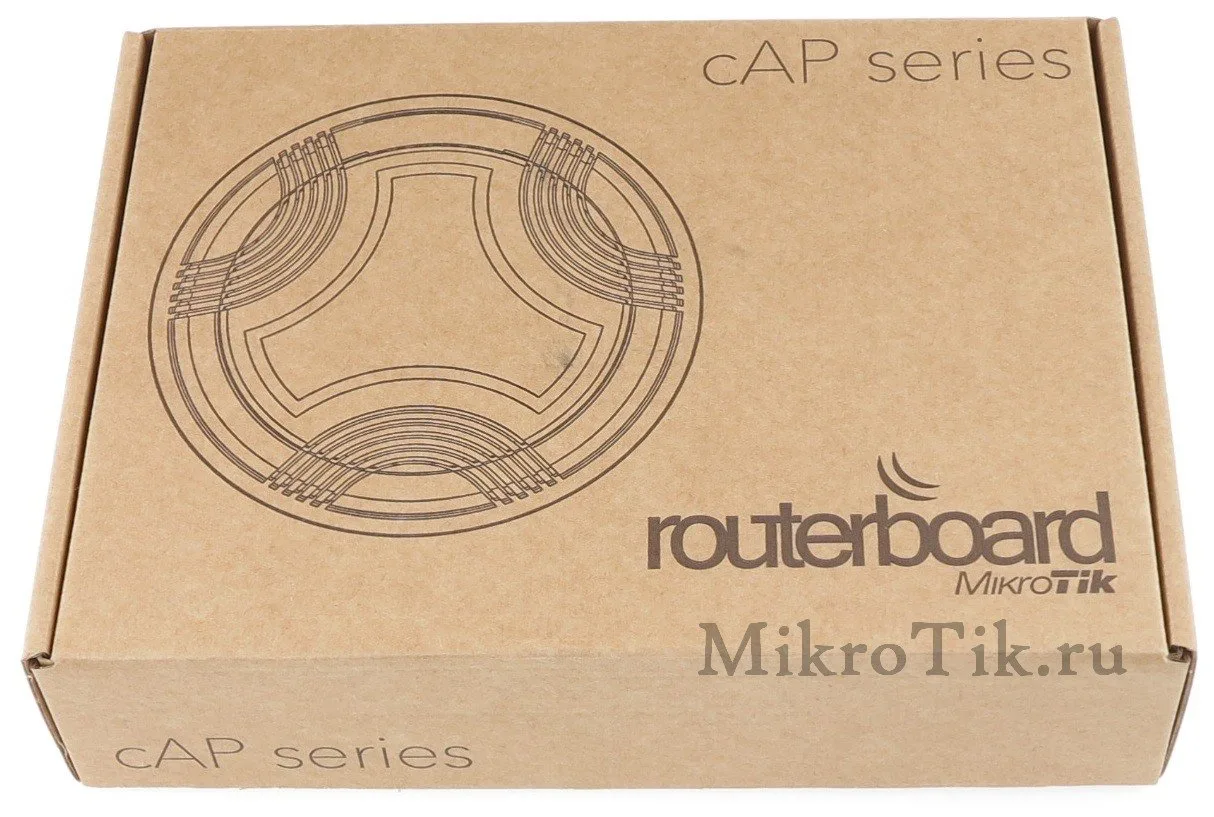 Фирменная картонная коробка точки доступа Mikrotik cAP 2nd