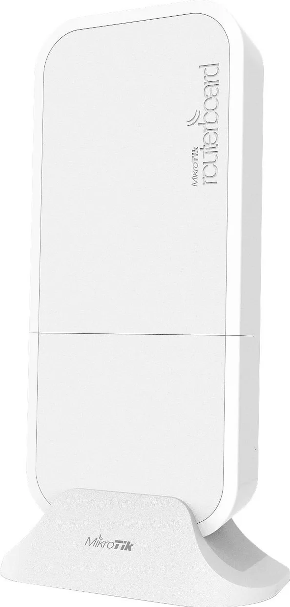 Белая точка доступа MikroTik wAP LTE kit 2024 на настольной подставке