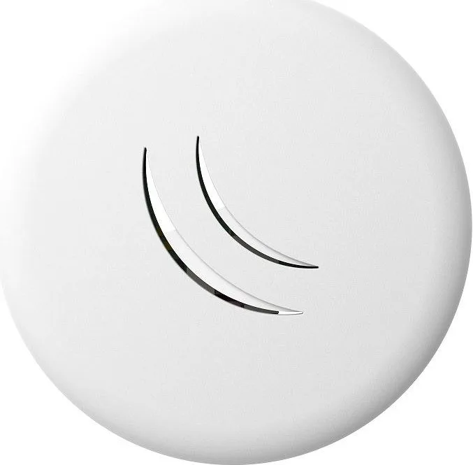 Круглая белая точка доступа Mikrotik cAP Lite с декоративными прорезями