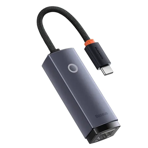 Адаптер Baseus Lite Series Ethernet Adapter Type-C to RJ45 LAN Port (100Mbps Aluminum Alloy) (WKQX000213) Grey